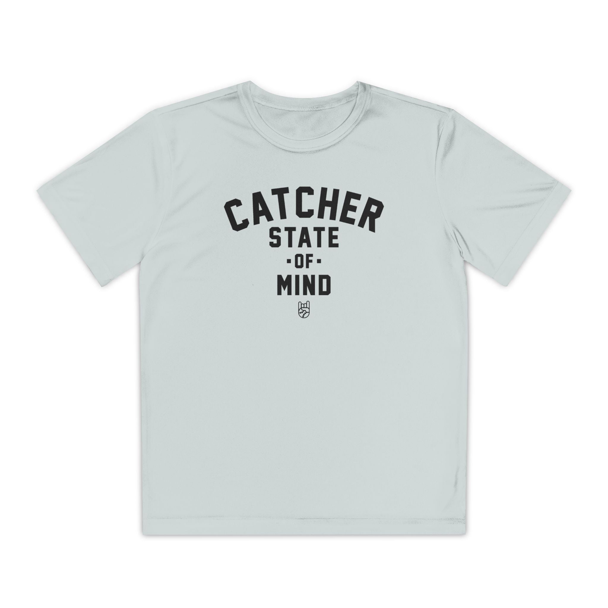 Kids Catcher State Of Mind Dry Fit Tee - Rake Baseball Company - RAKE BASEBALL | BASEBALL T-SHIRT | BASEBALL CLOTHING | GOOD VIBES ONLY