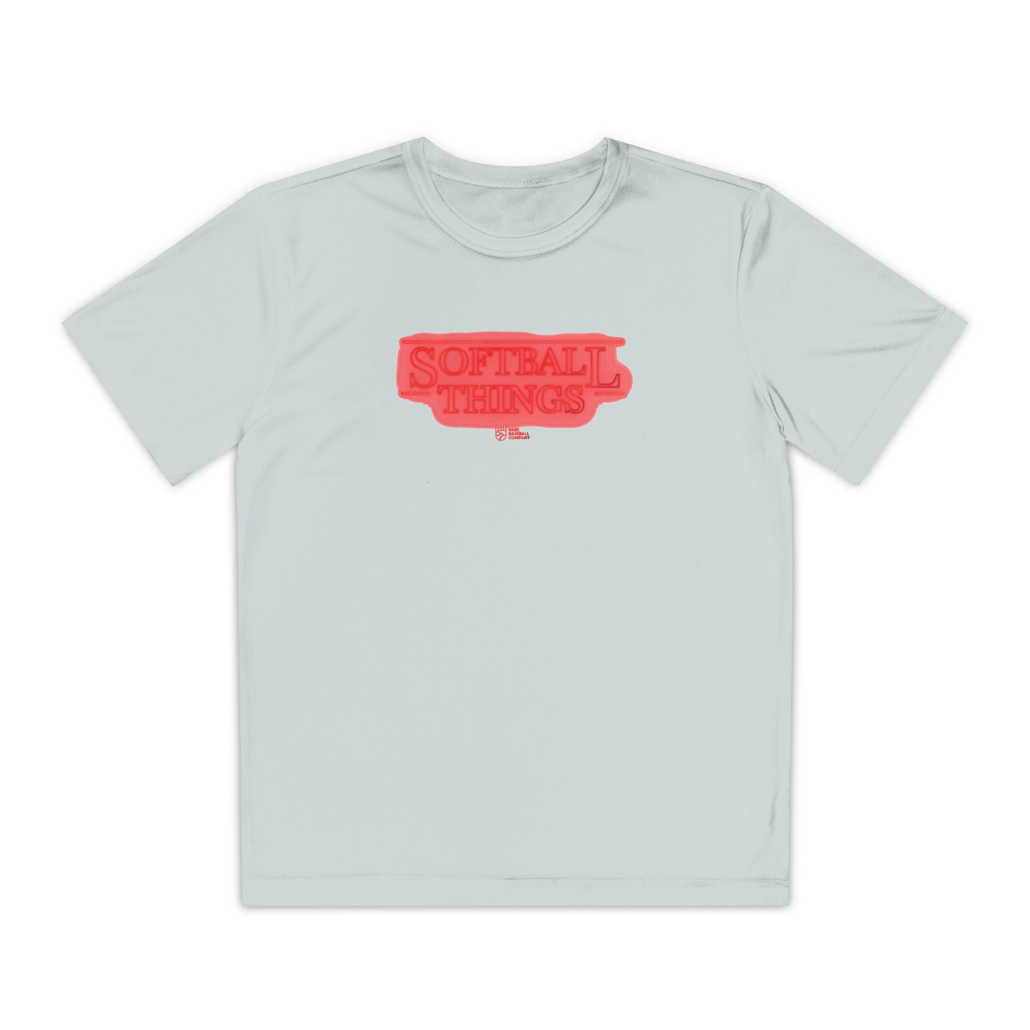 Kids Softball Things Dry Fit Tee - Rake Baseball Company - RAKE BASEBALL | BASEBALL T-SHIRT | BASEBALL CLOTHING | GOOD VIBES ONLY