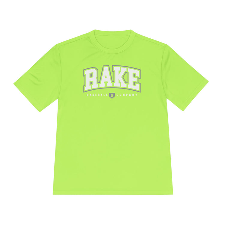 Rake Collegiate Baseball Dry Fit Tee - Rake Baseball Company - RAKE BASEBALL | BASEBALL T-SHIRT | BASEBALL CLOTHING | GOOD VIBES ONLY