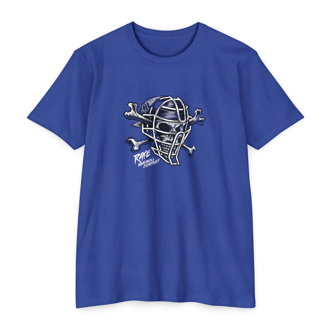 Skull & Bones Catching Tee - Rake Baseball Company - RAKE BASEBALL | BASEBALL T-SHIRT | BASEBALL CLOTHING | GOOD VIBES ONLY
