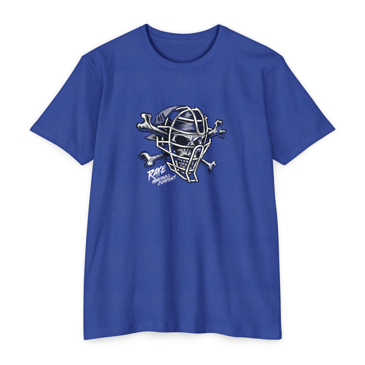 Skull & Bones Catching Tee - Rake Baseball Company - RAKE BASEBALL | BASEBALL T-SHIRT | BASEBALL CLOTHING | GOOD VIBES ONLY
