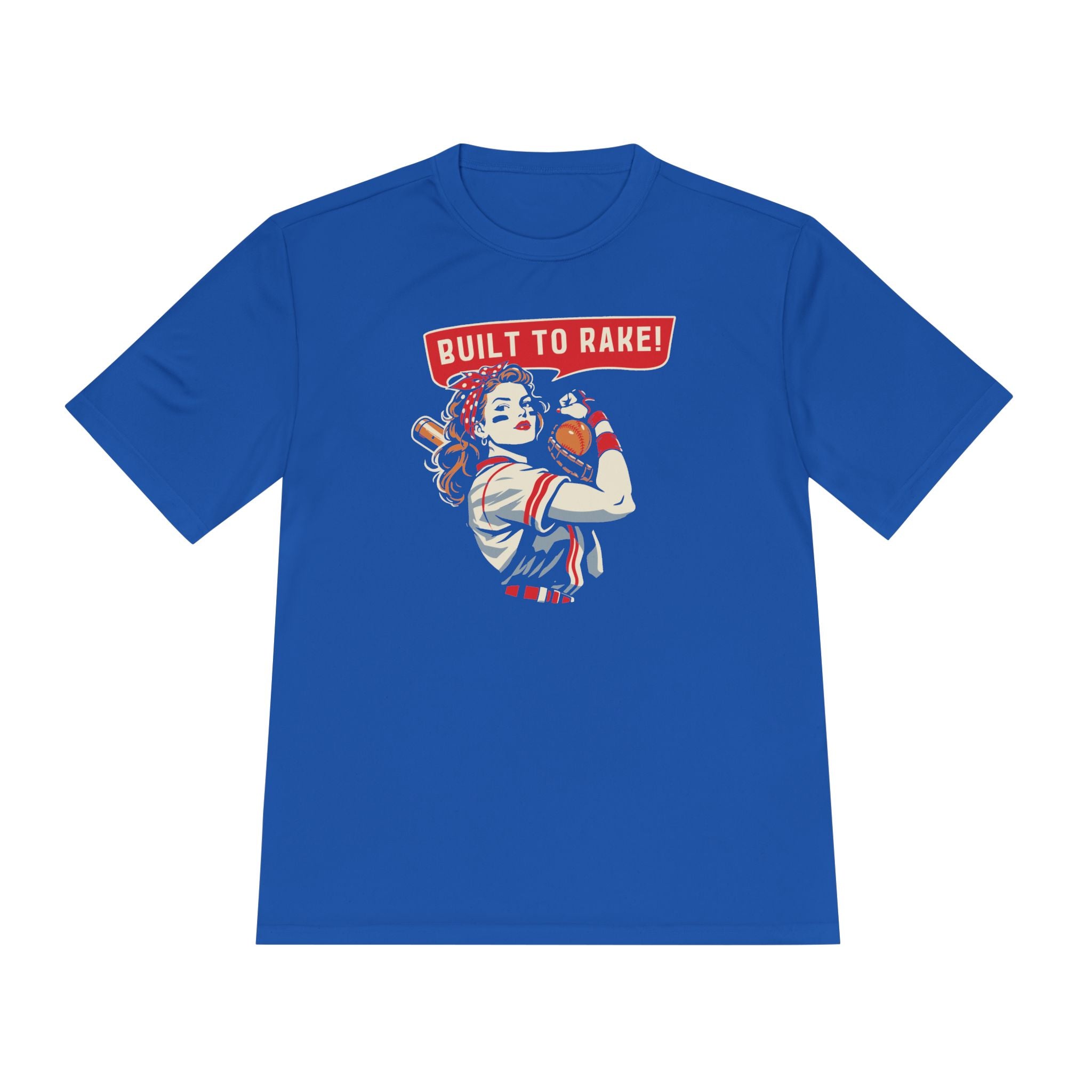 Built To Rake Softball Dry Fit Tee - Rake Baseball Company - RAKE BASEBALL | BASEBALL T-SHIRT | BASEBALL CLOTHING | GOOD VIBES ONLY