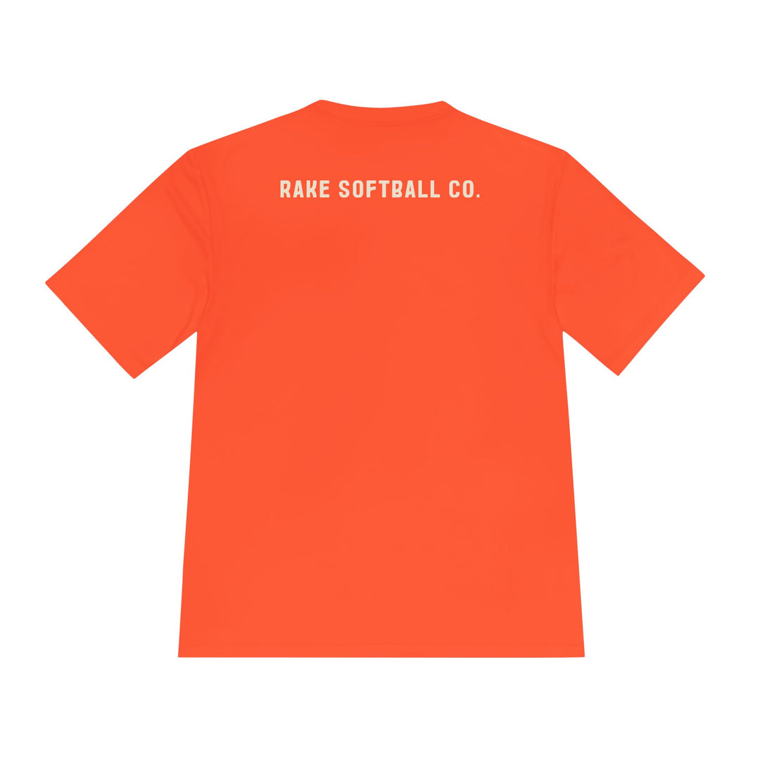 Built To Rake Softball Dry Fit Tee - Rake Baseball Company - RAKE BASEBALL | BASEBALL T-SHIRT | BASEBALL CLOTHING | GOOD VIBES ONLY