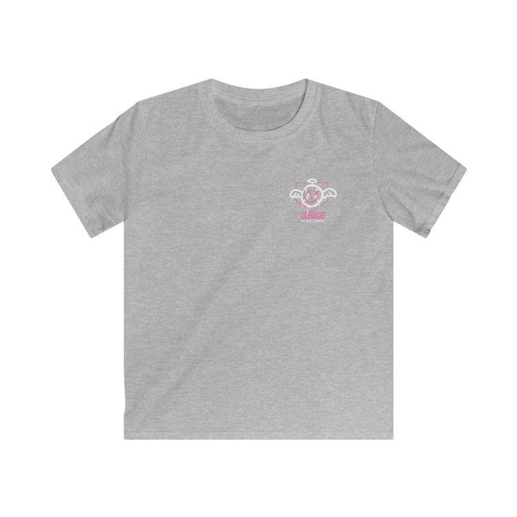Kids She Angel Drip Softball Tee - Rake Baseball Company - RAKE BASEBALL | BASEBALL T-SHIRT | BASEBALL CLOTHING | GOOD VIBES ONLY