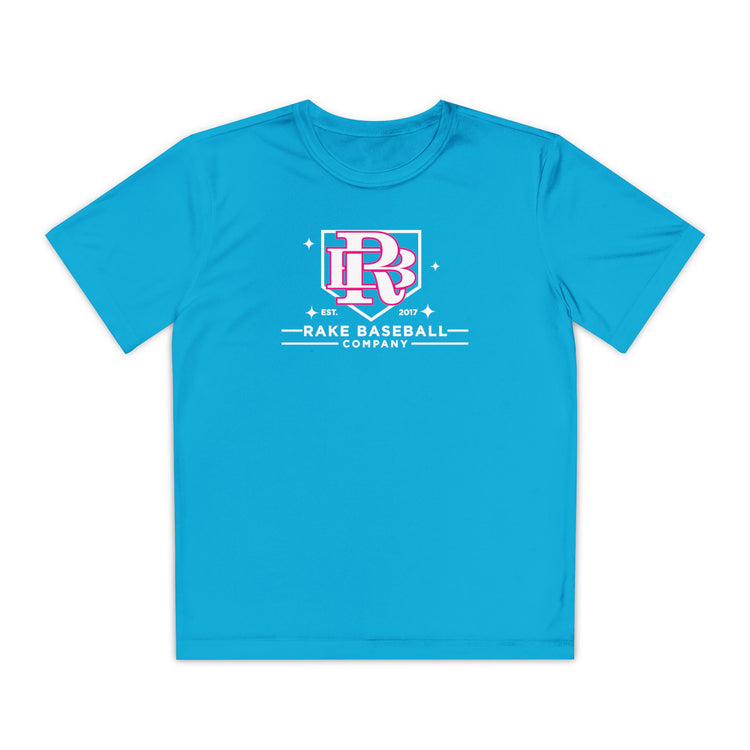 Kids Rake Baseball Homeplate Tee Dry Fit Tee - Rake Baseball Company - RAKE BASEBALL | BASEBALL T-SHIRT | BASEBALL CLOTHING | GOOD VIBES ONLY