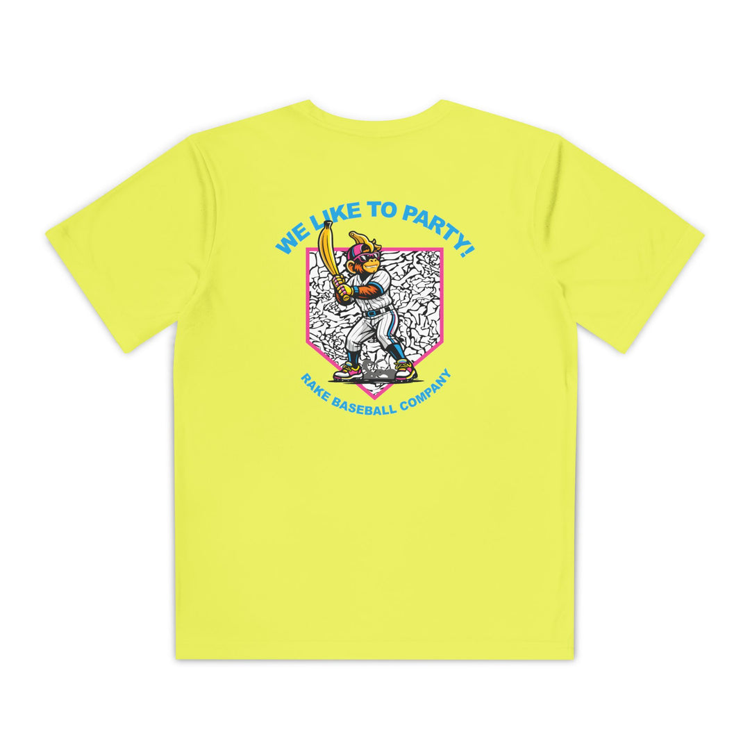 Kids Party Animals Inspired Dry Fit Tee - Rake Baseball Company - RAKE BASEBALL | BASEBALL T-SHIRT | BASEBALL CLOTHING | GOOD VIBES ONLY