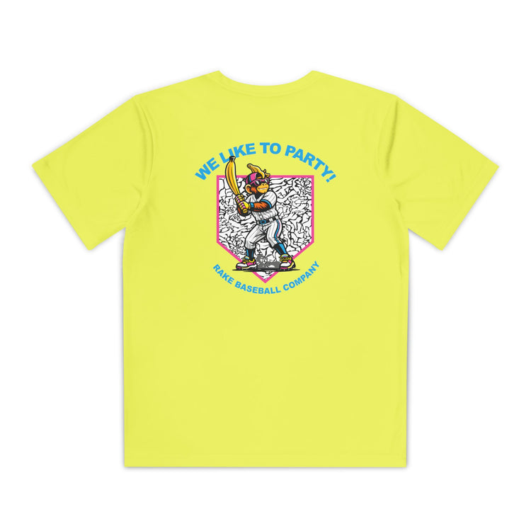 Kids Party Animals Inspired Dry Fit Tee - Rake Baseball Company - RAKE BASEBALL | BASEBALL T-SHIRT | BASEBALL CLOTHING | GOOD VIBES ONLY