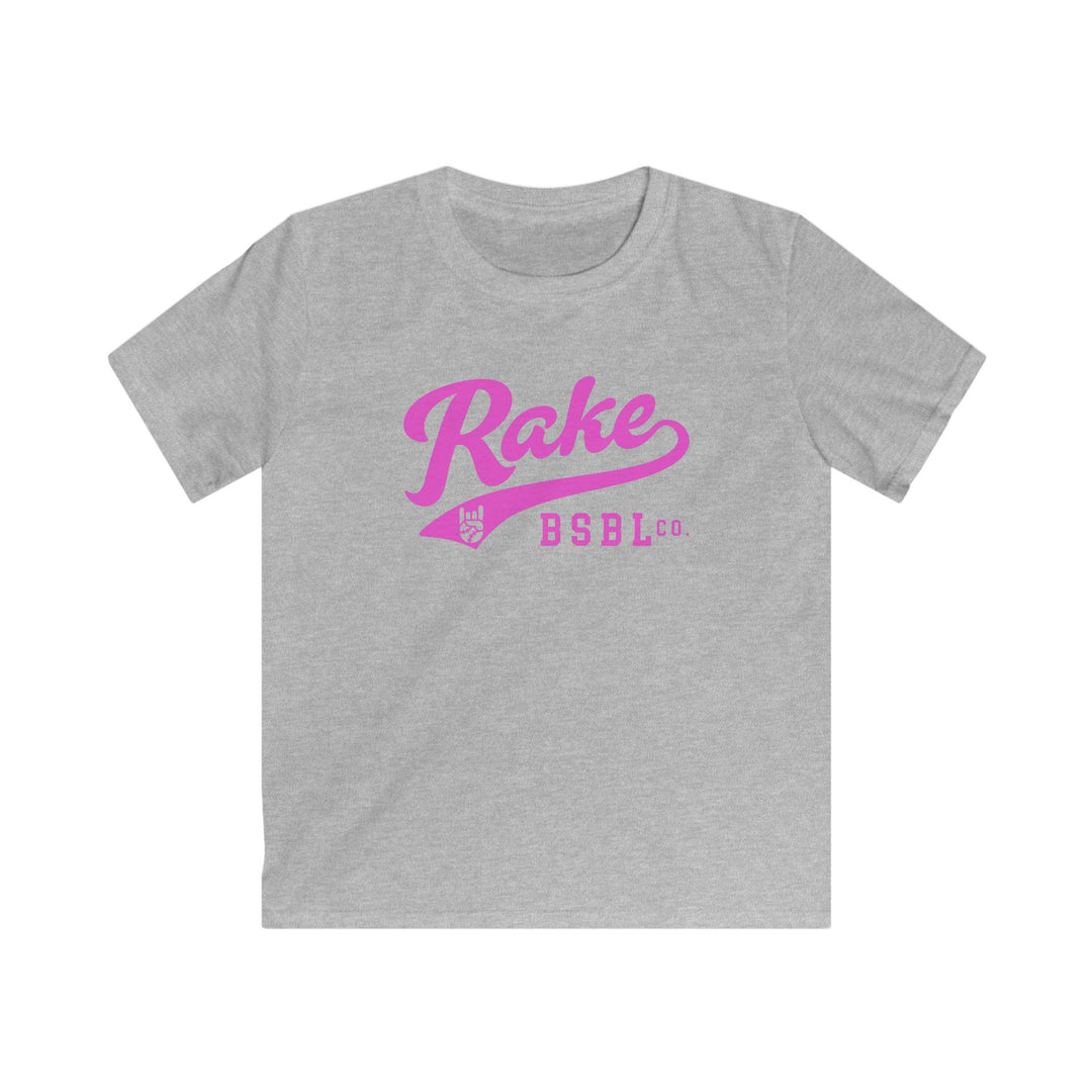 Kids Rake Pink Script Tee
