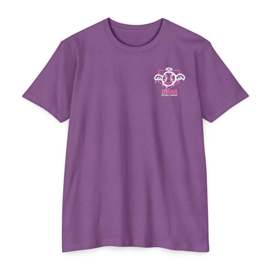 She Angel Drip Softball Tee - Rake Baseball Company - RAKE BASEBALL | BASEBALL T-SHIRT | BASEBALL CLOTHING | GOOD VIBES ONLY