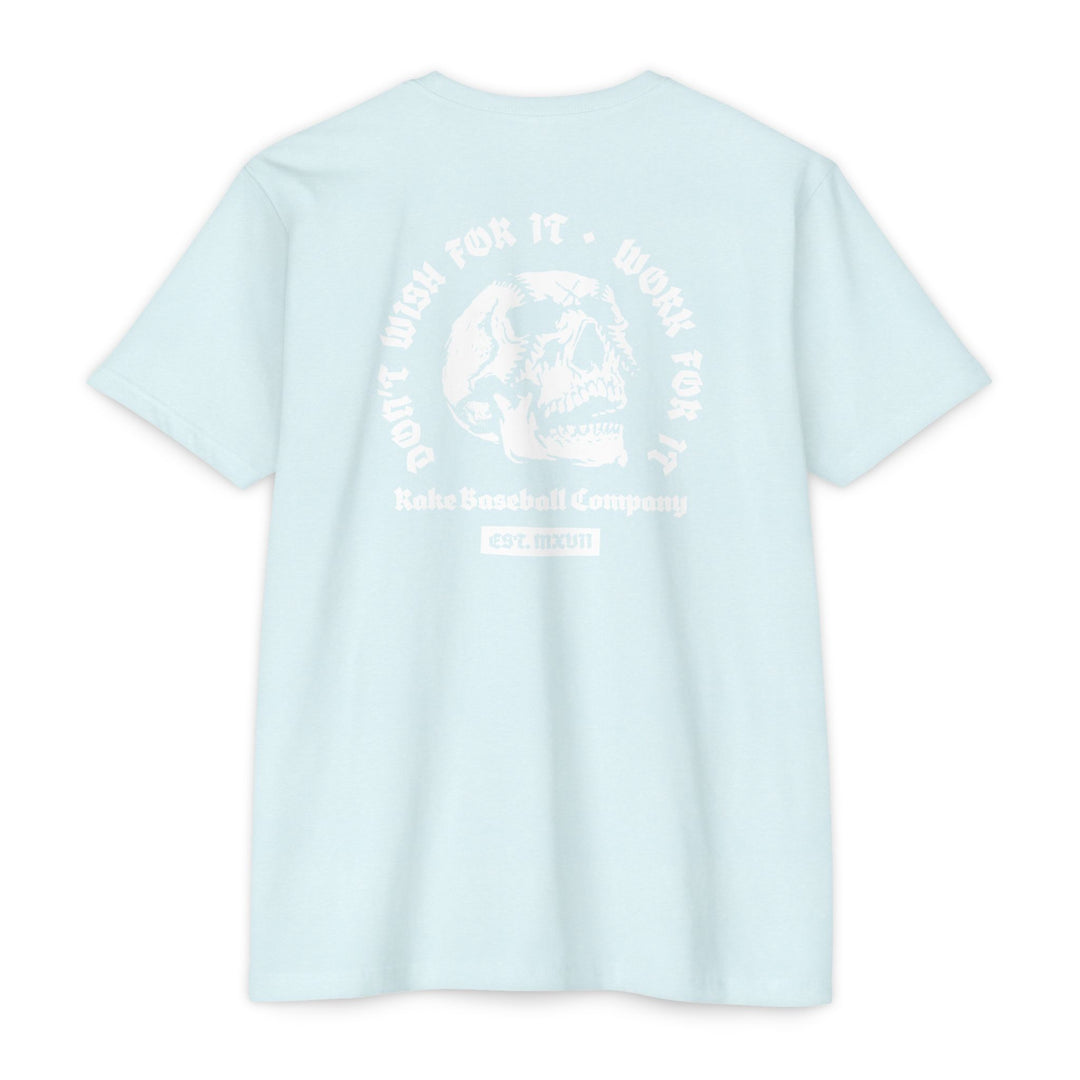 Skull Work For It Tee - Rake Baseball Company - RAKE BASEBALL | BASEBALL T-SHIRT | BASEBALL CLOTHING | GOOD VIBES ONLY