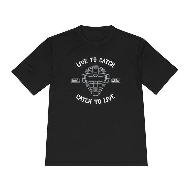 Catch To Live Dry Fit Tee - Rake Baseball Company - RAKE BASEBALL | BASEBALL T-SHIRT | BASEBALL CLOTHING | GOOD VIBES ONLY
