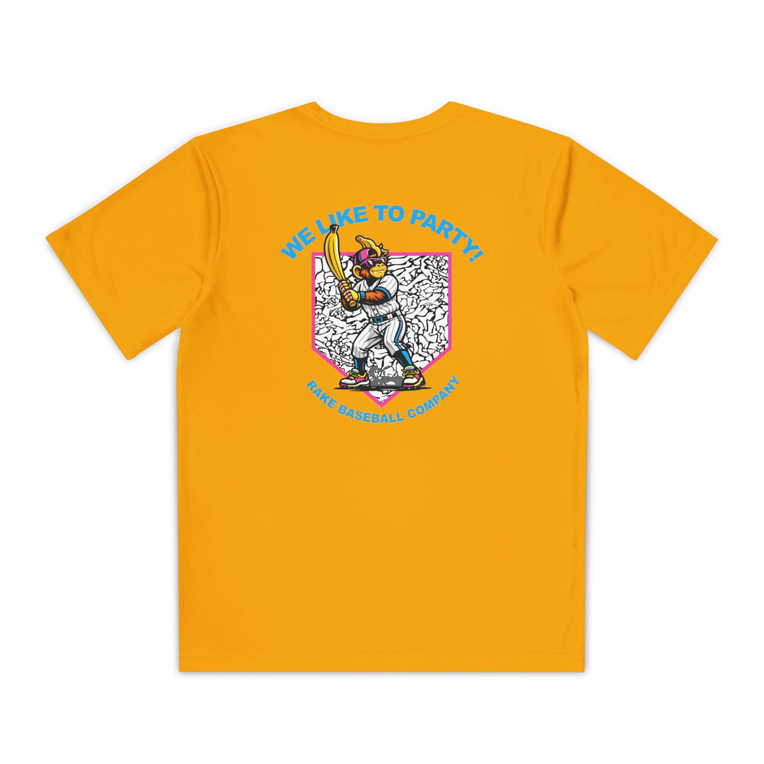 Kids Party Animals Inspired Dry Fit Tee - Rake Baseball Company - RAKE BASEBALL | BASEBALL T-SHIRT | BASEBALL CLOTHING | GOOD VIBES ONLY
