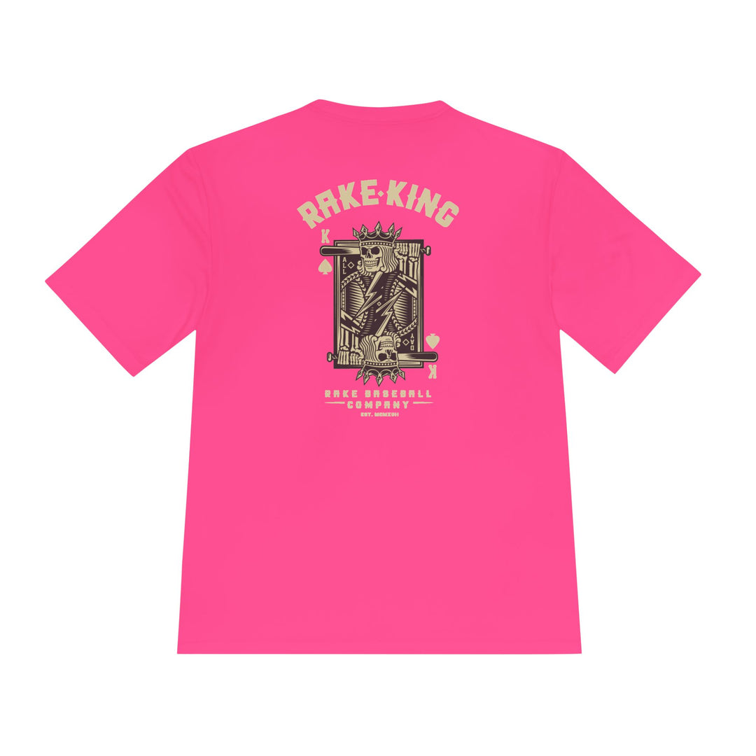 Rake King Dry Fit Tee - Rake Baseball Company - RAKE BASEBALL | BASEBALL T-SHIRT | BASEBALL CLOTHING | GOOD VIBES ONLY
