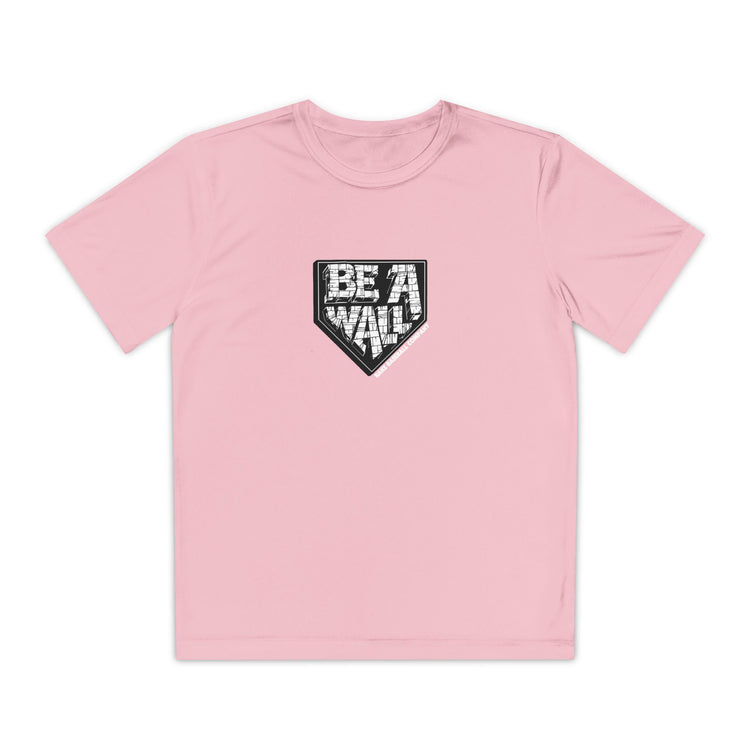 Kids Be A Wall Dry Fit Tee - Rake Baseball Company - RAKE BASEBALL | BASEBALL T-SHIRT | BASEBALL CLOTHING | GOOD VIBES ONLY