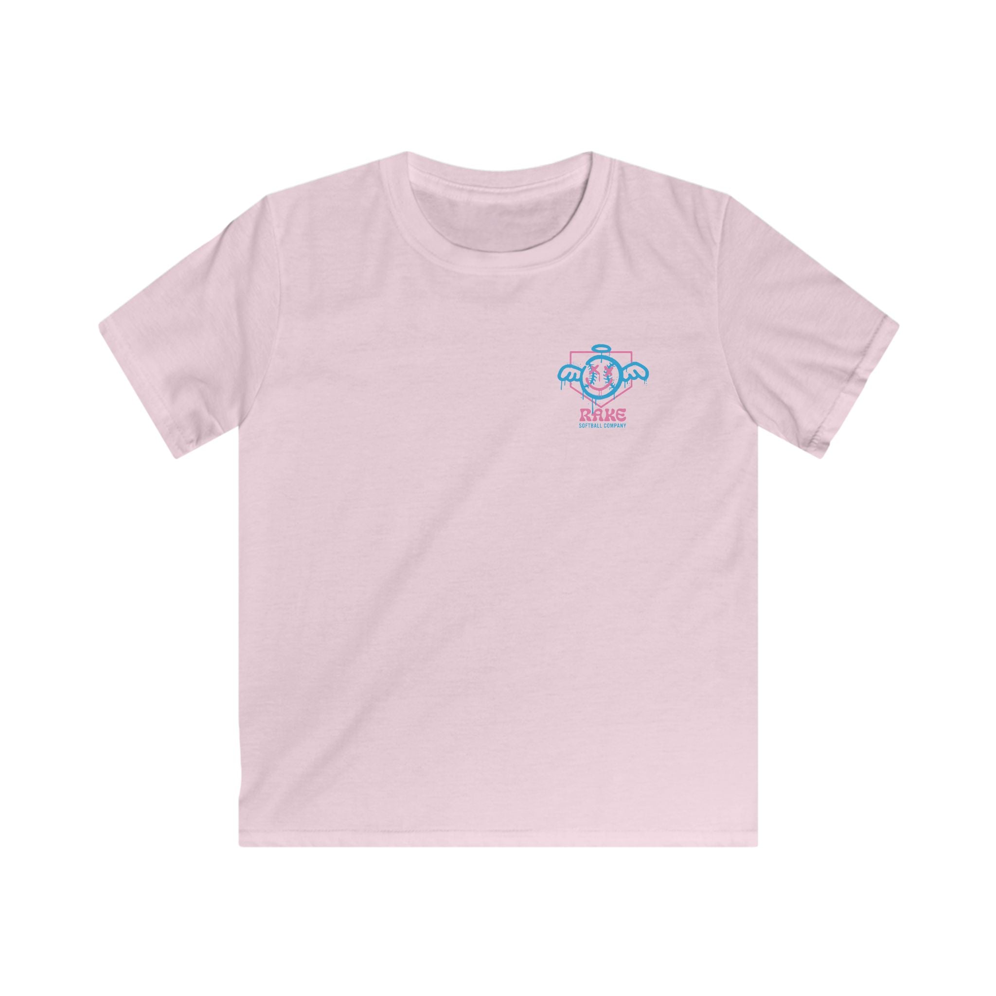 Kids She Angel Drip Softball Tee - Rake Baseball Company - RAKE BASEBALL | BASEBALL T-SHIRT | BASEBALL CLOTHING | GOOD VIBES ONLY