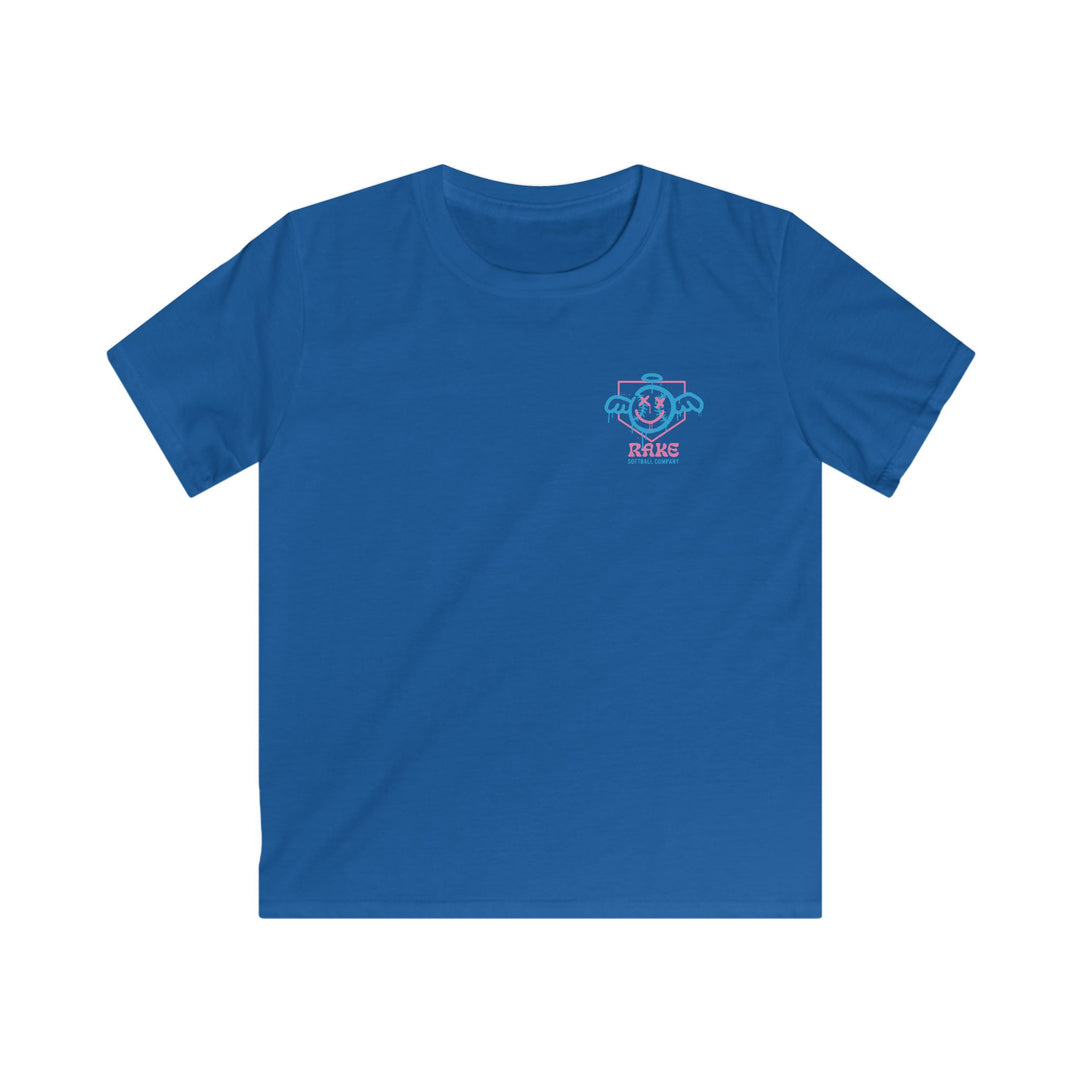 Kids She Angel Drip Softball Tee - Rake Baseball Company - RAKE BASEBALL | BASEBALL T-SHIRT | BASEBALL CLOTHING | GOOD VIBES ONLY