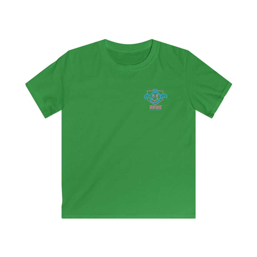 Kids She Angel Drip Softball Tee - Rake Baseball Company - RAKE BASEBALL | BASEBALL T-SHIRT | BASEBALL CLOTHING | GOOD VIBES ONLY