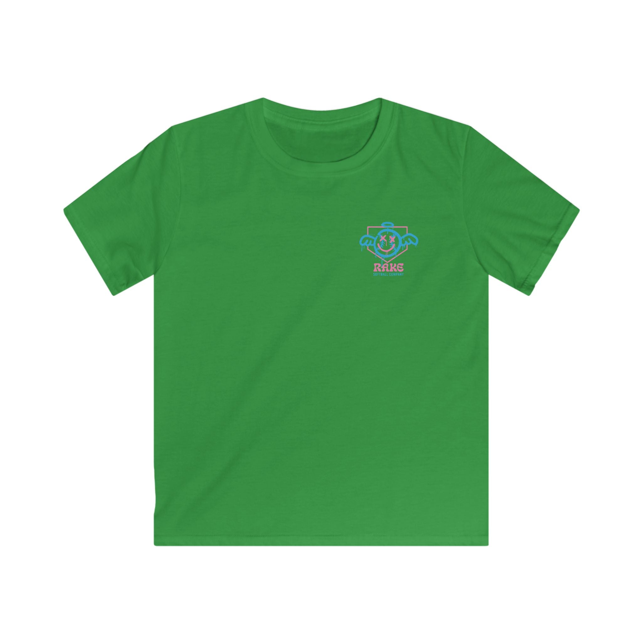 Kids She Angel Drip Softball Tee - Rake Baseball Company - RAKE BASEBALL | BASEBALL T-SHIRT | BASEBALL CLOTHING | GOOD VIBES ONLY