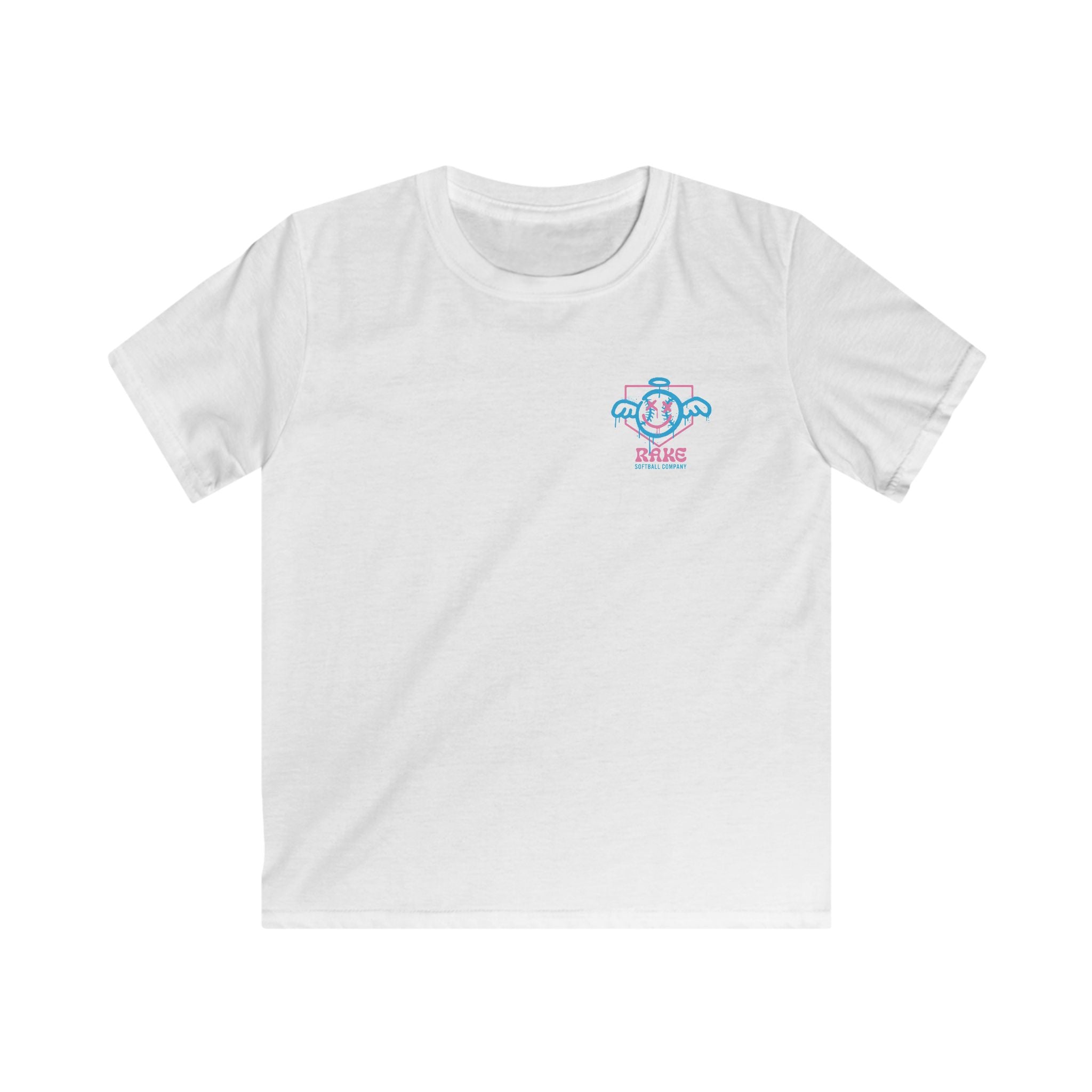 Kids She Angel Drip Softball Tee - Rake Baseball Company - RAKE BASEBALL | BASEBALL T-SHIRT | BASEBALL CLOTHING | GOOD VIBES ONLY