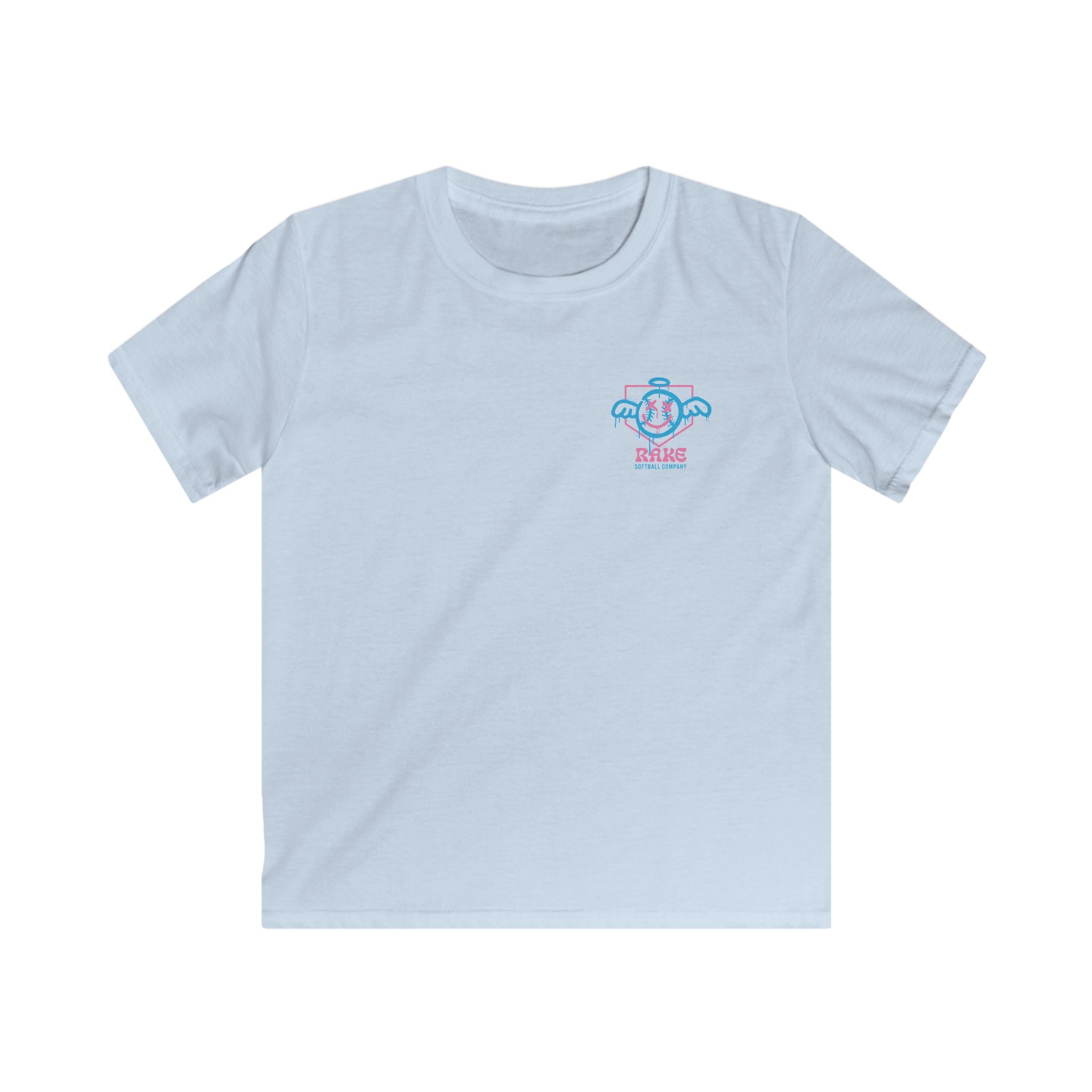 Kids She Angel Drip Softball Tee - Rake Baseball Company - RAKE BASEBALL | BASEBALL T-SHIRT | BASEBALL CLOTHING | GOOD VIBES ONLY