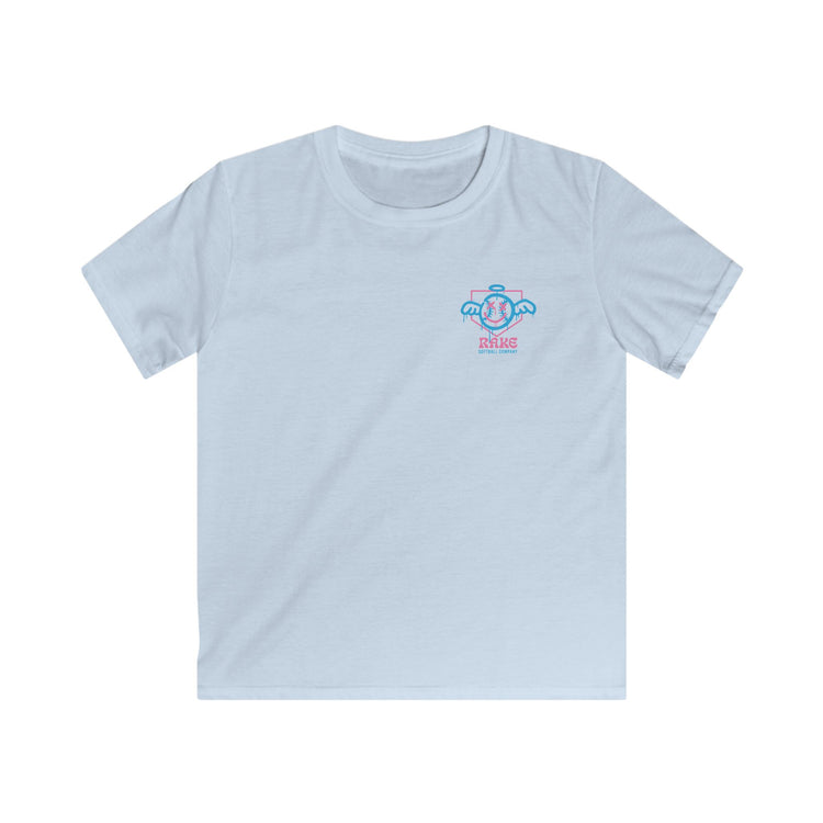 Kids She Angel Drip Softball Tee - Rake Baseball Company - RAKE BASEBALL | BASEBALL T-SHIRT | BASEBALL CLOTHING | GOOD VIBES ONLY