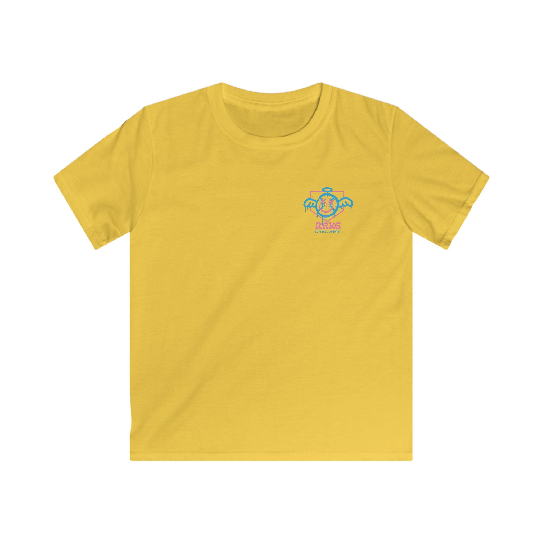 Kids She Angel Drip Softball Tee - Rake Baseball Company - RAKE BASEBALL | BASEBALL T-SHIRT | BASEBALL CLOTHING | GOOD VIBES ONLY