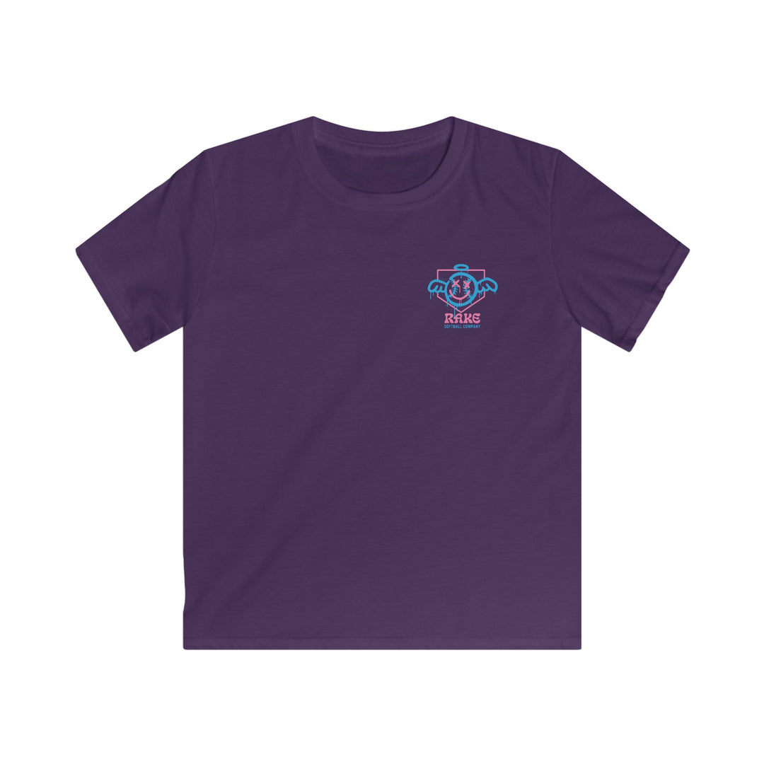 Kids She Angel Drip Softball Tee - Rake Baseball Company - RAKE BASEBALL | BASEBALL T-SHIRT | BASEBALL CLOTHING | GOOD VIBES ONLY