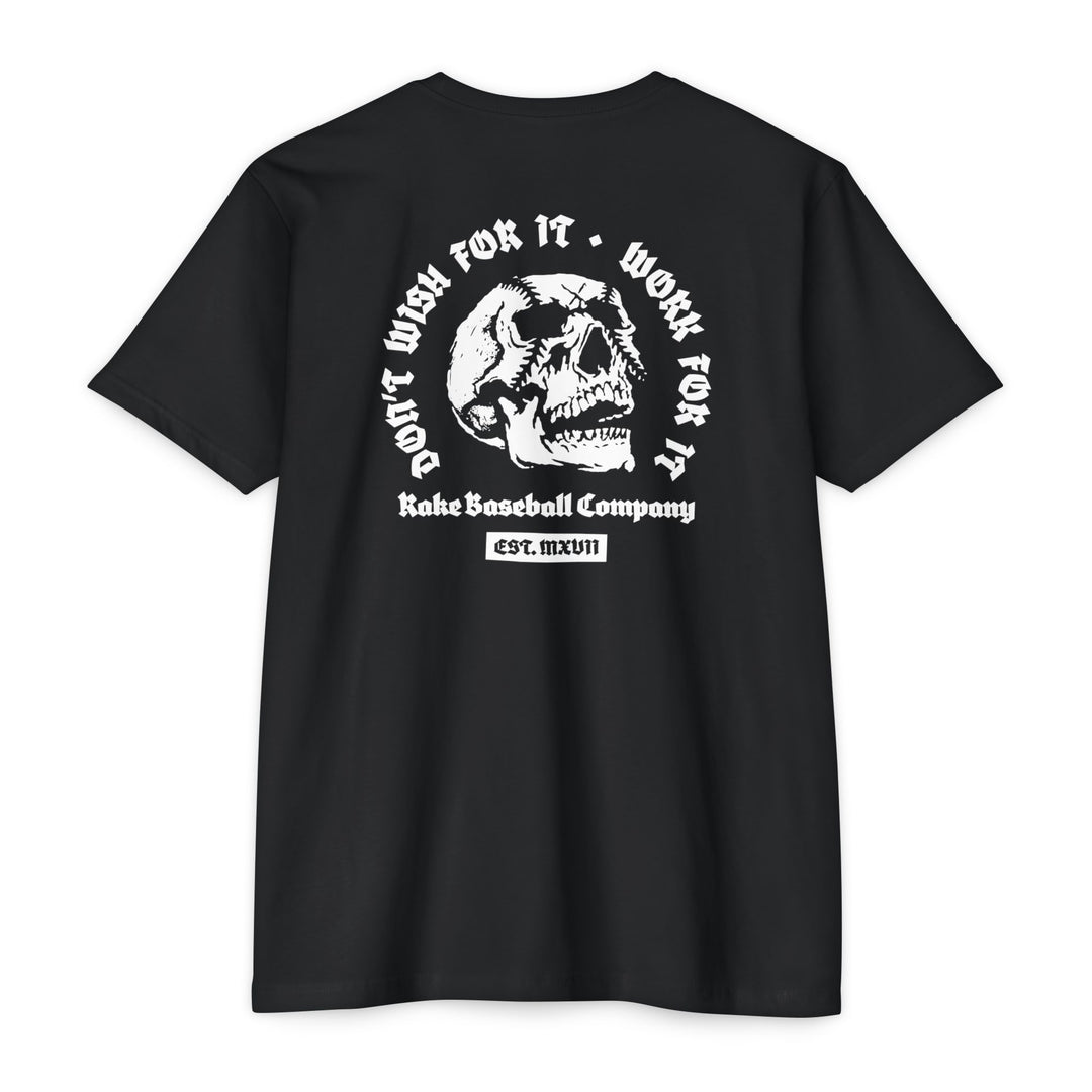 Skull Work For It Tee - Rake Baseball Company - RAKE BASEBALL | BASEBALL T-SHIRT | BASEBALL CLOTHING | GOOD VIBES ONLY