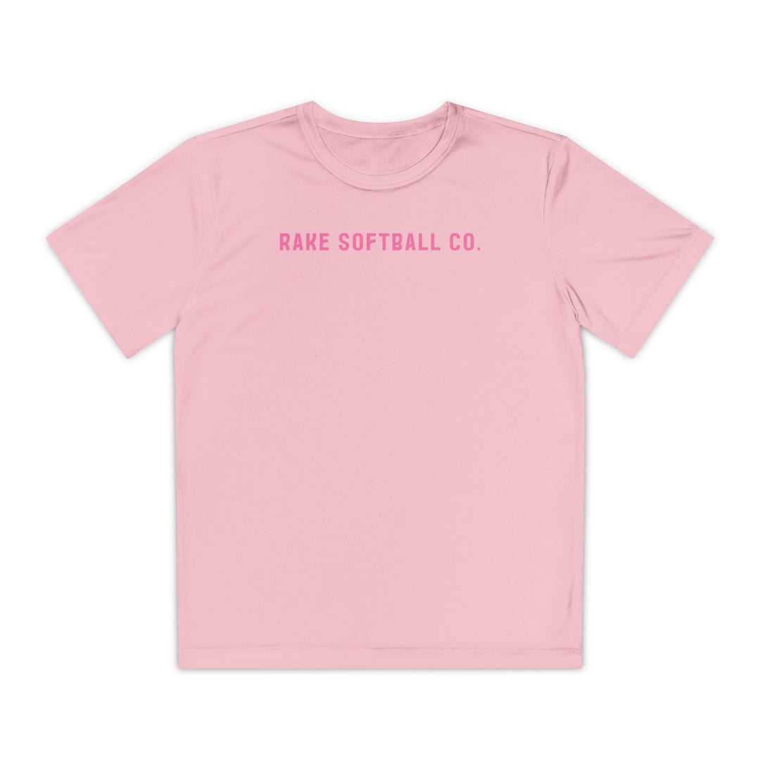 Kids Rake Softball Company Dry Fit Tee - Rake Baseball Company - RAKE BASEBALL | BASEBALL T-SHIRT | BASEBALL CLOTHING | GOOD VIBES ONLY