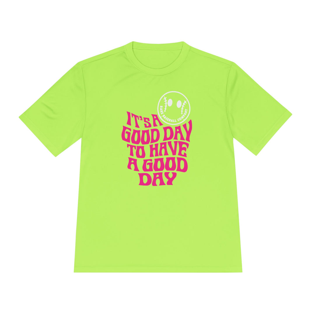 It's A Good Day Dry Fit Tee - Rake Baseball Company - RAKE BASEBALL | BASEBALL T-SHIRT | BASEBALL CLOTHING | GOOD VIBES ONLY