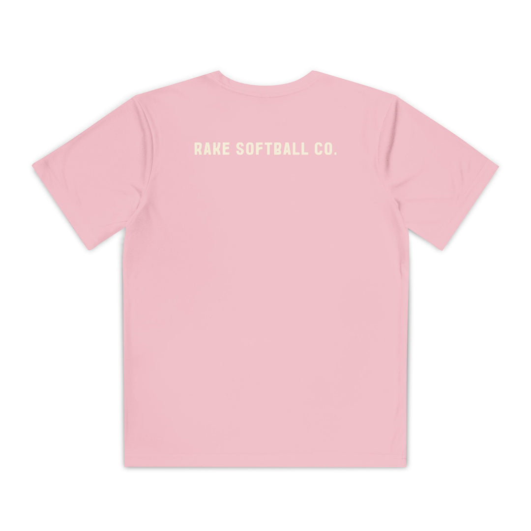 Kids Built To Rake Softball Dry Fit Tee - Rake Baseball Company - RAKE BASEBALL | BASEBALL T-SHIRT | BASEBALL CLOTHING | GOOD VIBES ONLY