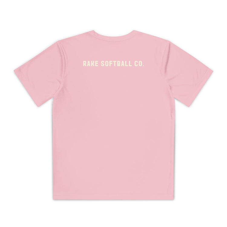 Kids Built To Rake Softball Dry Fit Tee - Rake Baseball Company - RAKE BASEBALL | BASEBALL T-SHIRT | BASEBALL CLOTHING | GOOD VIBES ONLY