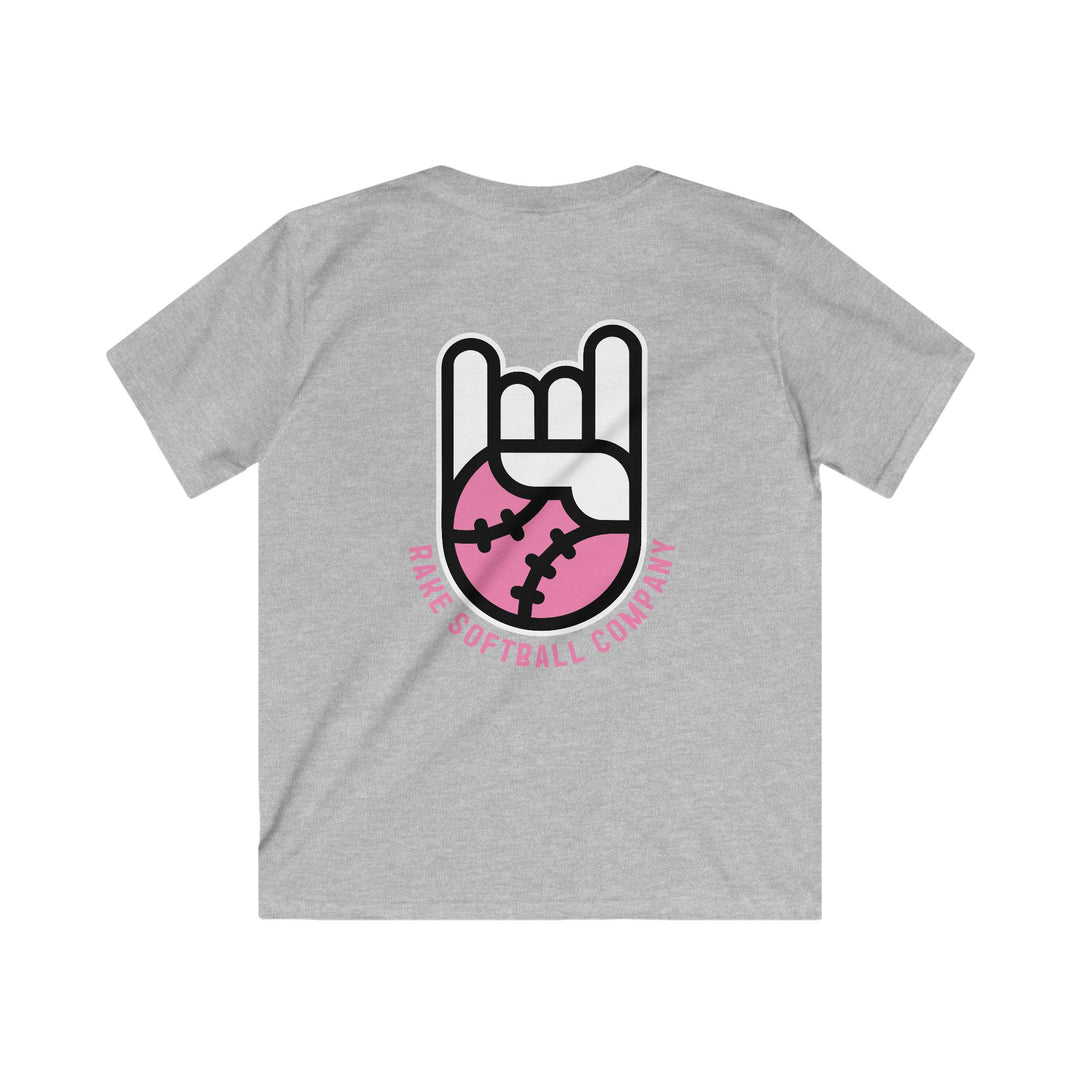 Kids Rake Softball Company Tee - Rake Baseball Company - RAKE BASEBALL | BASEBALL T-SHIRT | BASEBALL CLOTHING | GOOD VIBES ONLY