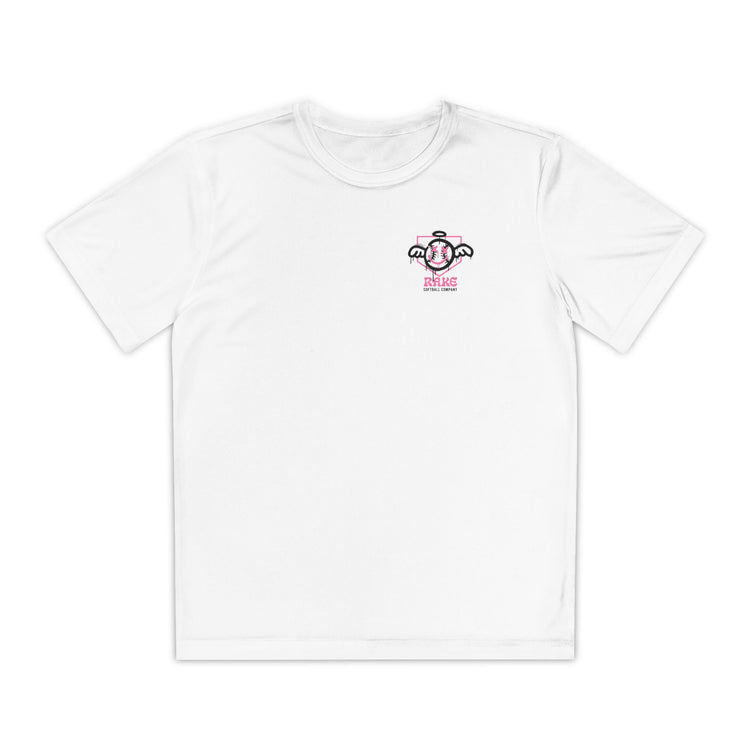 Kids She Angel Drip Softball Dry Fit Tee - Rake Baseball Company - RAKE BASEBALL | BASEBALL T-SHIRT | BASEBALL CLOTHING | GOOD VIBES ONLY