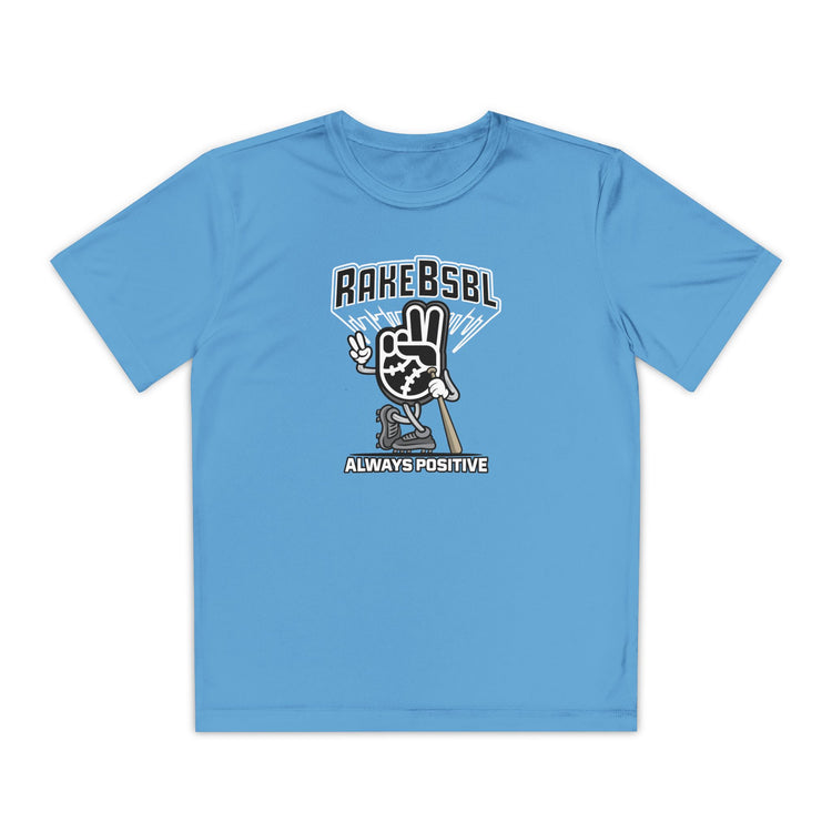Kids Always Positive Vibes Dry Fit Tee - Rake Baseball Company - RAKE BASEBALL | BASEBALL T-SHIRT | BASEBALL CLOTHING | GOOD VIBES ONLY