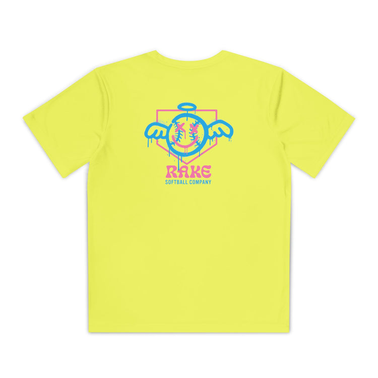 Kids She Angel Drip Softball Dry Fit Tee - Rake Baseball Company - RAKE BASEBALL | BASEBALL T-SHIRT | BASEBALL CLOTHING | GOOD VIBES ONLY