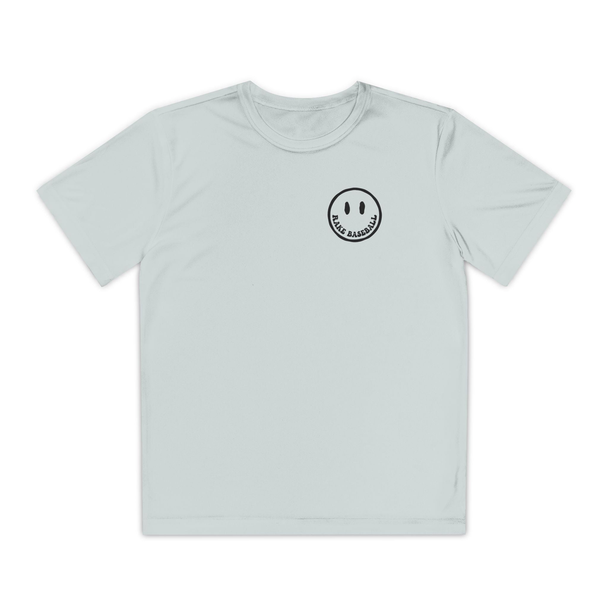 Kids Rake Smile Dry Fit Tee - Rake Baseball Company - RAKE BASEBALL | BASEBALL T-SHIRT | BASEBALL CLOTHING | GOOD VIBES ONLY