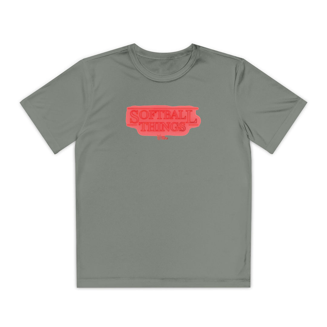 Kids Softball Things Dry Fit Tee - Rake Baseball Company - RAKE BASEBALL | BASEBALL T-SHIRT | BASEBALL CLOTHING | GOOD VIBES ONLY
