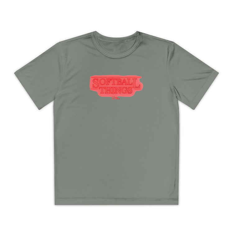 Kids Softball Things Dry Fit Tee - Rake Baseball Company - RAKE BASEBALL | BASEBALL T-SHIRT | BASEBALL CLOTHING | GOOD VIBES ONLY