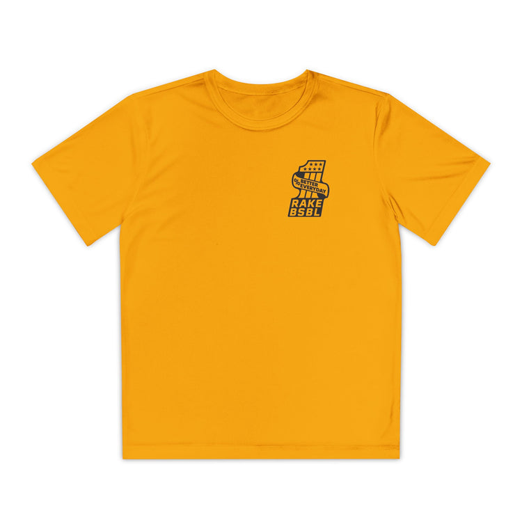 Kids One Percent Better Dry Fit Tee - Rake Baseball Company - RAKE BASEBALL | BASEBALL T-SHIRT | BASEBALL CLOTHING | GOOD VIBES ONLY