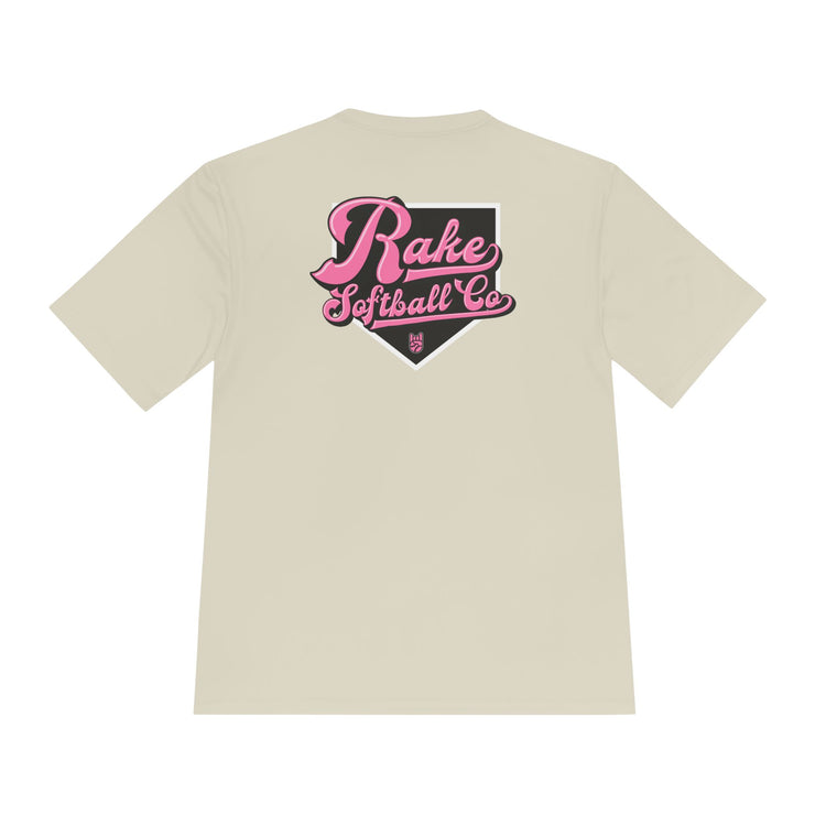 Rake Softball Co. Dry Fit Tee - Rake Baseball Company - RAKE BASEBALL | BASEBALL T-SHIRT | BASEBALL CLOTHING | GOOD VIBES ONLY