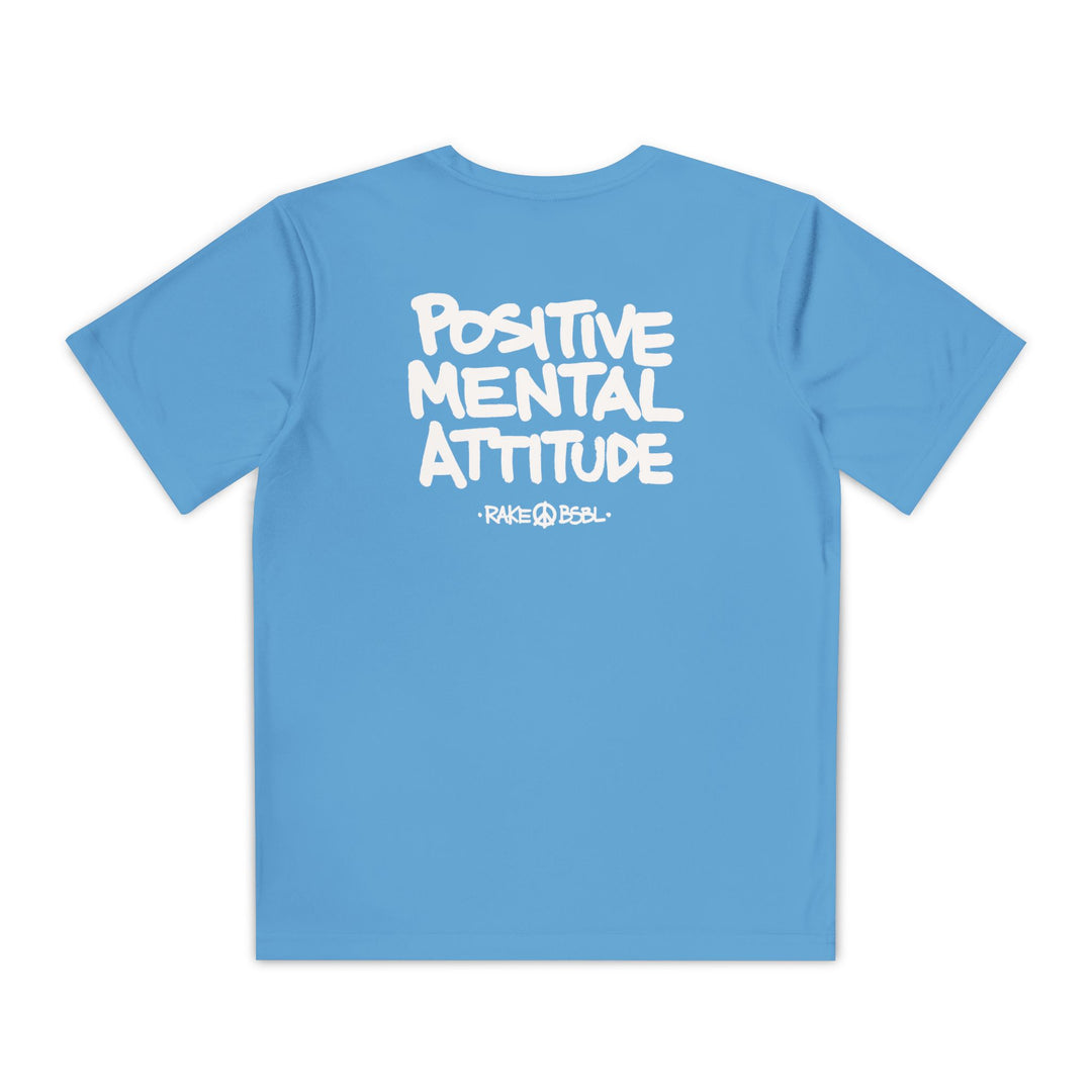 Kids Positive Mental Attitude Dry Fit Tee - Rake Baseball Company - RAKE BASEBALL | BASEBALL T-SHIRT | BASEBALL CLOTHING | GOOD VIBES ONLY
