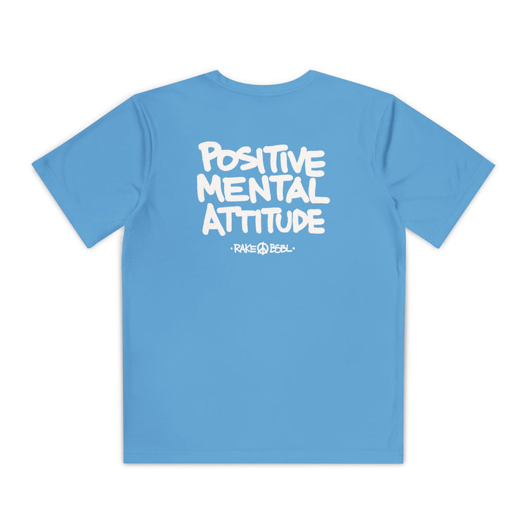 Kids Positive Mental Attitude Dry Fit Tee - Rake Baseball Company - RAKE BASEBALL | BASEBALL T-SHIRT | BASEBALL CLOTHING | GOOD VIBES ONLY