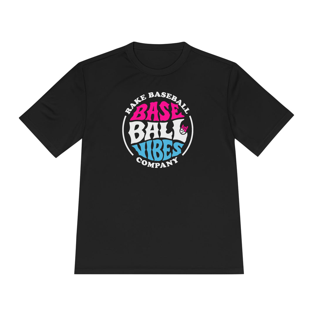 Baseball Vibes Dry Fit Tee - Rake Baseball Company - RAKE BASEBALL | BASEBALL T-SHIRT | BASEBALL CLOTHING | GOOD VIBES ONLY