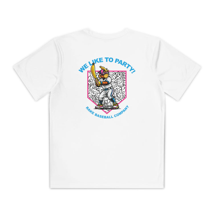 Kids Party Animals Inspired Dry Fit Tee - Rake Baseball Company - RAKE BASEBALL | BASEBALL T-SHIRT | BASEBALL CLOTHING | GOOD VIBES ONLY