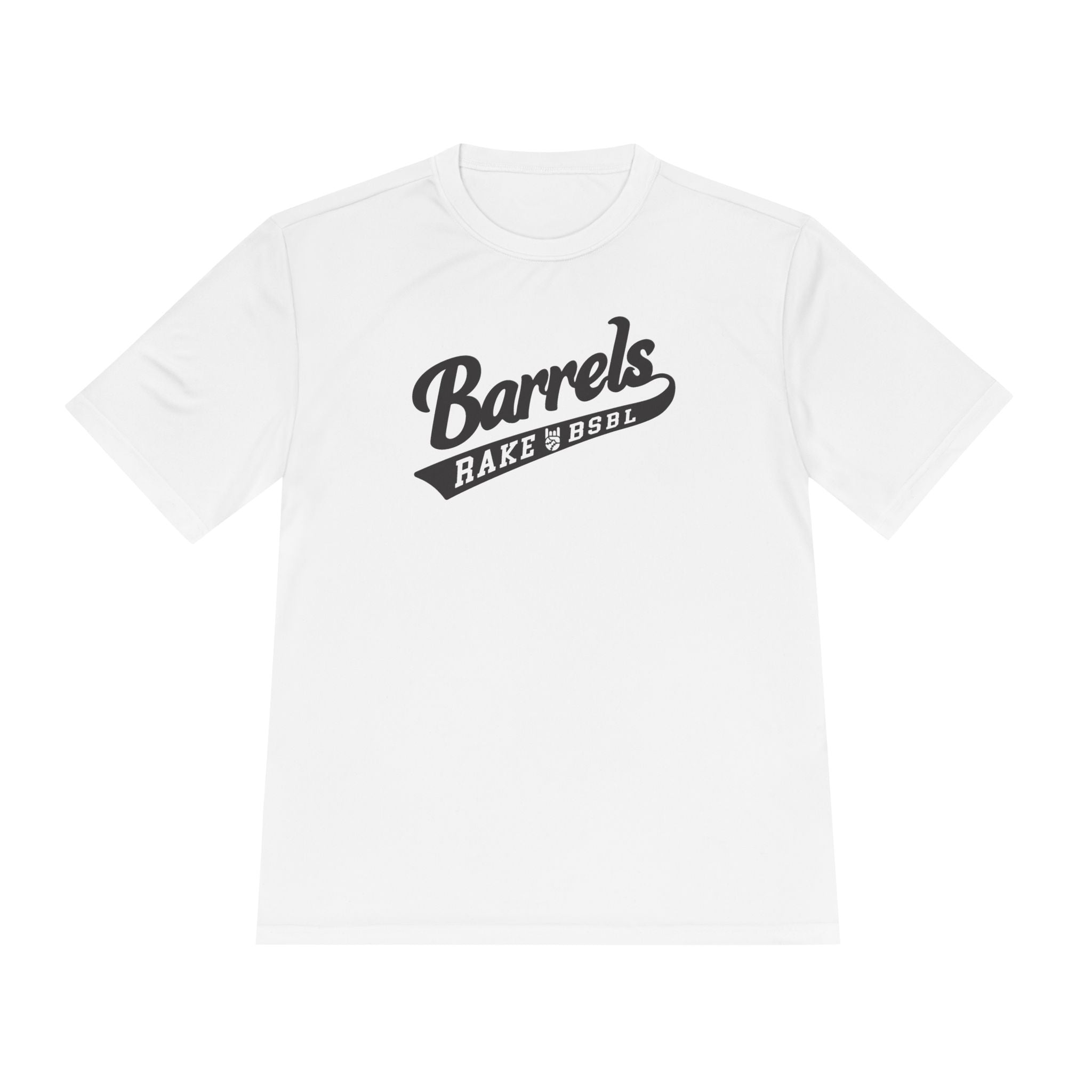 Barrels Dry Fit Tee - Rake Baseball Company - RAKE BASEBALL | BASEBALL T-SHIRT | BASEBALL CLOTHING | GOOD VIBES ONLY