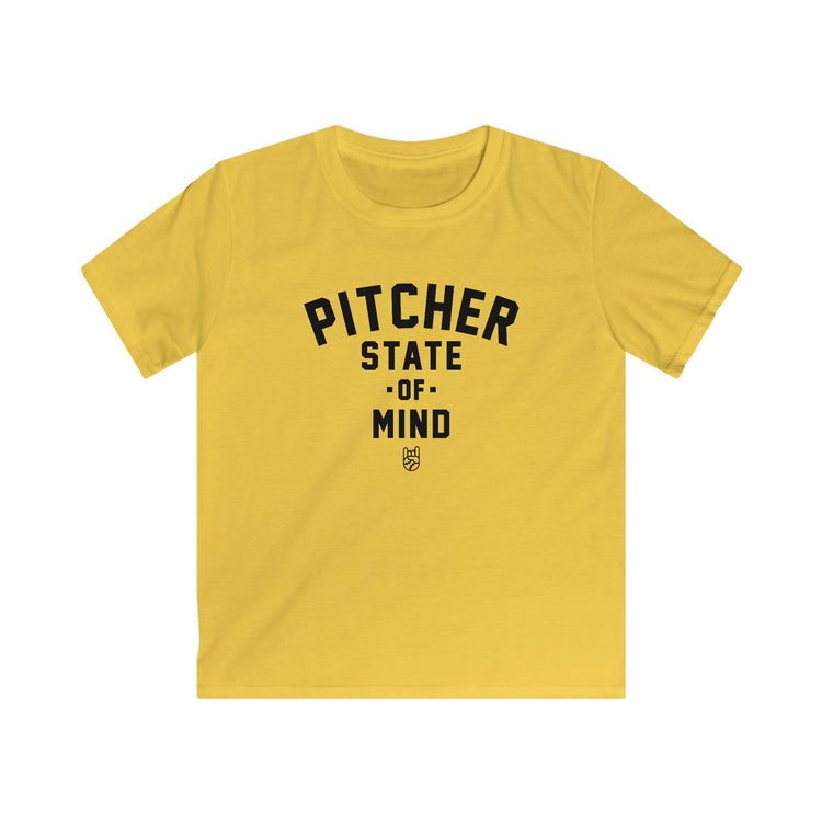 Kids Pitcher State of Mind Tee - Rake Baseball Company - RAKE BASEBALL | BASEBALL T-SHIRT | BASEBALL CLOTHING | GOOD VIBES ONLY