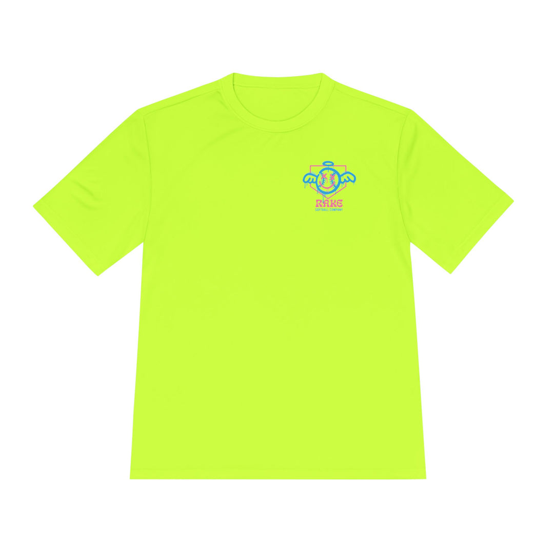 She Angel Drip Softball Dry Fit Tee - Rake Baseball Company - RAKE BASEBALL | BASEBALL T-SHIRT | BASEBALL CLOTHING | GOOD VIBES ONLY