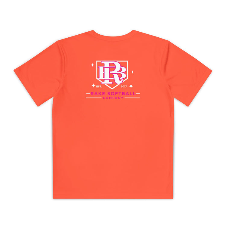 Kids RB Homeplate Softball Dry Fit Tee - Rake Baseball Company - RAKE BASEBALL | BASEBALL T-SHIRT | BASEBALL CLOTHING | GOOD VIBES ONLY