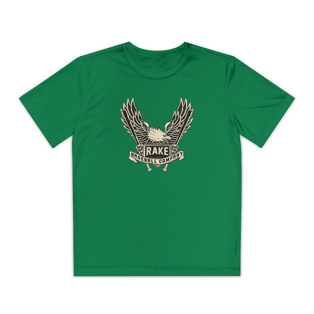 Kids Rake Eagle Dry Fit Tee - Rake Baseball Company - RAKE BASEBALL | BASEBALL T-SHIRT | BASEBALL CLOTHING | GOOD VIBES ONLY